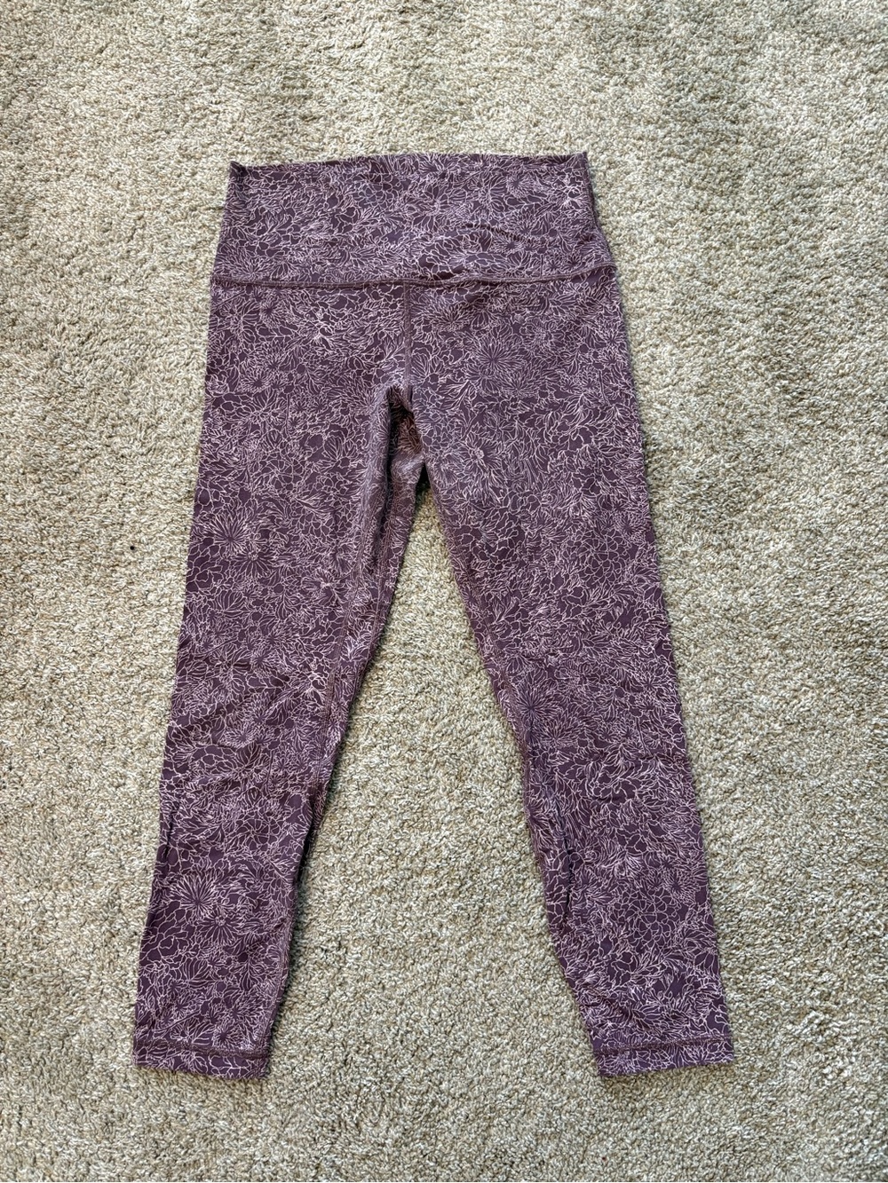 lululemon athletica Align Floral Print Leggings in Mauve Plum